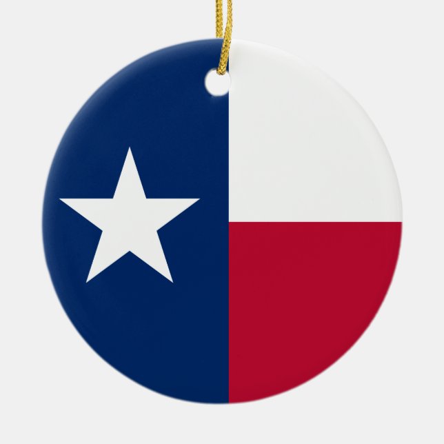 Texan State Flag (Texas) Ceramic Ornament (Front)