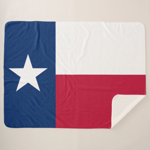 Texan State Flag Texas Sherpa Blanket