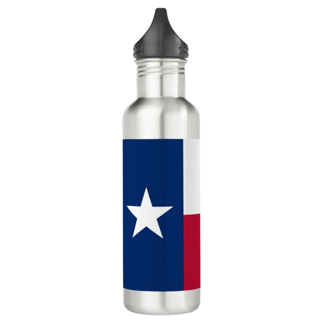 Texan State Flag (Texas) Stainless Steel Water Bottle (Left)