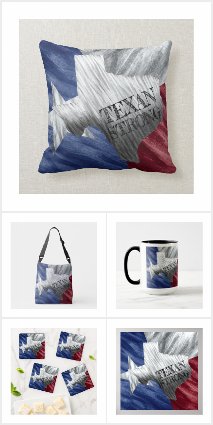 Texan Strong on the Texas Flag Products