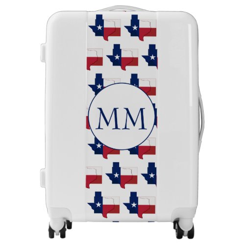 Texan  TEXAS Flag  Monogram Luggage