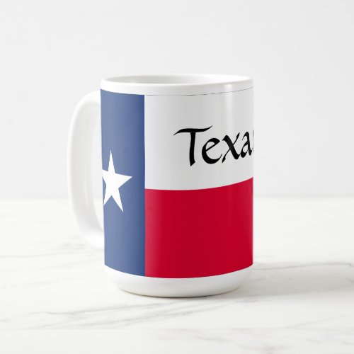Texan Texas Flag with Bluebonnets Mug