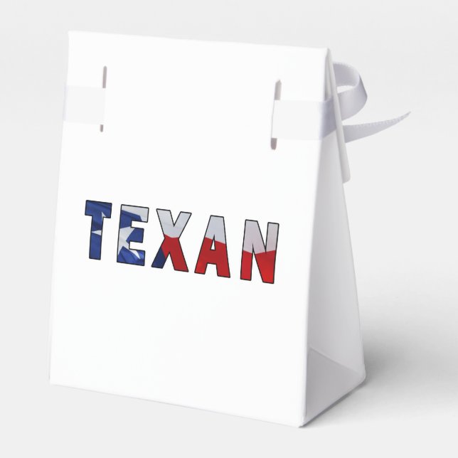 Texan Waving Flag Favor Boxes (Back Side)