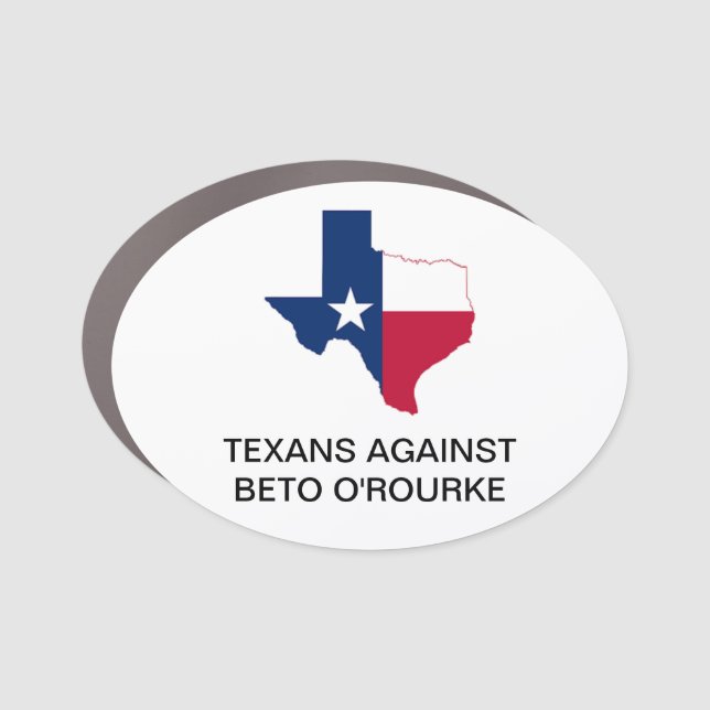 TEXANS AGAINST BETO O'ROURKE GOVERNOR Car Magnet (Front)