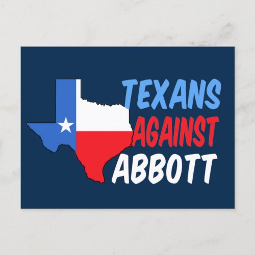 Texans Against Greg Abbott 2022 Texas Election Postcard