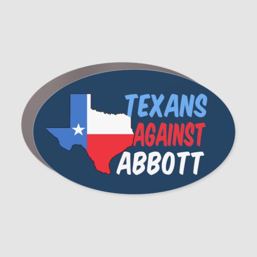 Texans Against Greg Abbott Blue Texas Democrat Car Magnet