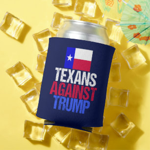 Texans Against Trump Blue Can Cooler