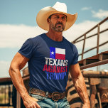 Texans Against Trump Blue Texas Democrat T-Shirt<br><div class="desc">Anti Trump people who live in Texas. If you are a democrat Texan against Donald Trump for president,  show it with this red,  white,  and blue Texas flag t-shirt that reads Texans Against Trump.</div>