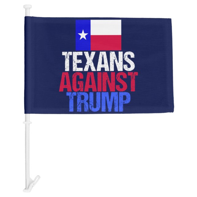 Texans Against Trump Car Flag (Front)