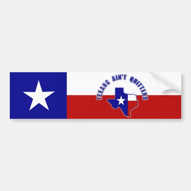 Texans Ain't Quitters Bumper Sticker (Front)