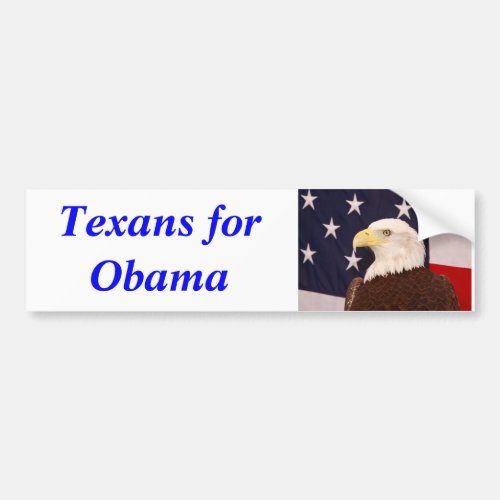 Texans for Obama Bumper Sticker 2012