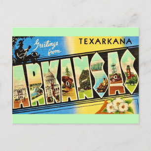 Texarkana Arkansas Retro Postcard