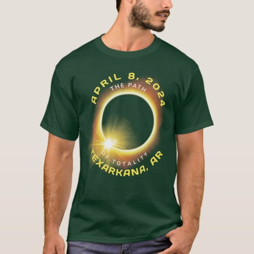 Texarkana Arkansas Solar Eclipse Totality April 8 T_Shirt
