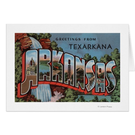 Texarkana, Arkansas (Waterfall Scene) Cards (Front Horizontal)