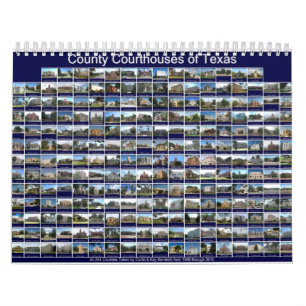 Texas 12 County Courthouse Wall Calendar