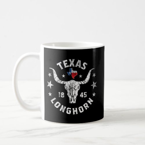 Texas 1845 Longhorn Cowboy And Rodeo Fan Coffee Mug