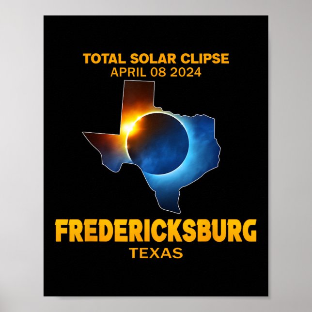 Texas 2024 Total Solar Eclipse  Poster (Front)