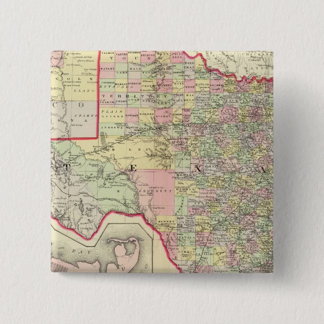 Texas 7 pinback button (Front)