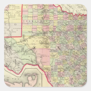 Texas 7 square sticker