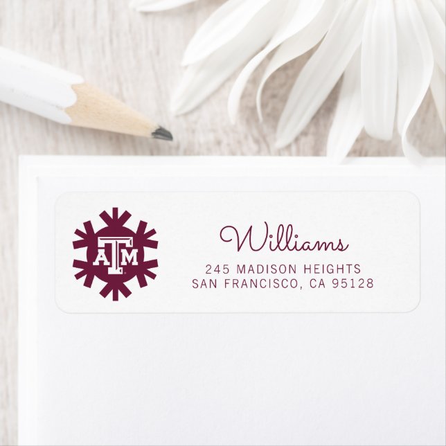 Texas A&M Aggies Holiday Label (Insitu)