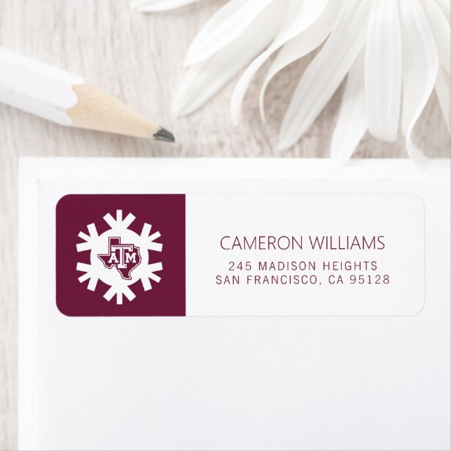 Texas A&M Aggies Holiday Label (Insitu)