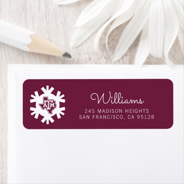 Texas A&M Aggies Holiday Label (Insitu)
