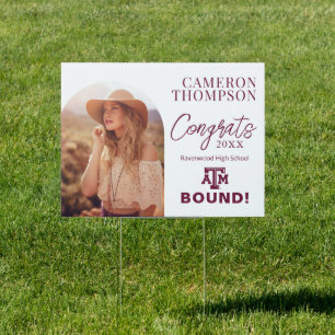 Texas A&M Bound Photo Arch Sign