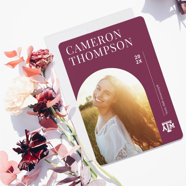 Texas A&M Graduate | Photo Arch Invitation (Invite on table)
