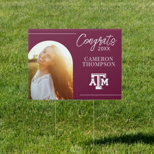 Texas AM Graduate  Photo Arch Sign