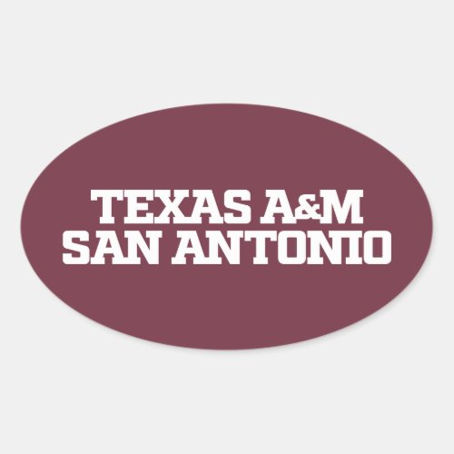 Texas AM San Antonio Oval Sticker