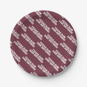 Texas A&M San Antonio Paper Plates