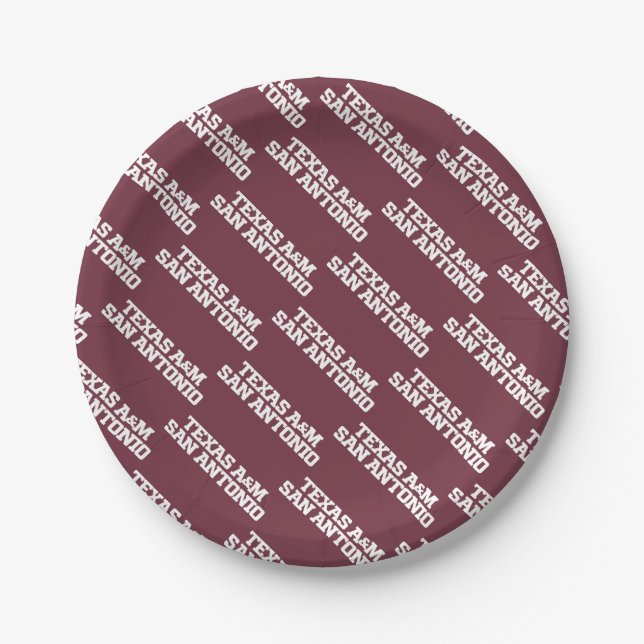 Texas A&M San Antonio Paper Plates (Front)