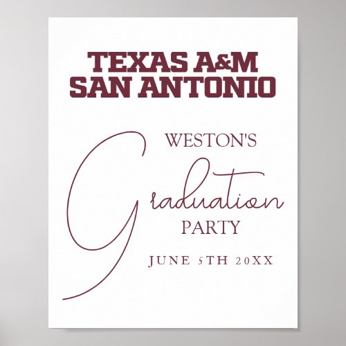 Texas AM San Antonio Poster