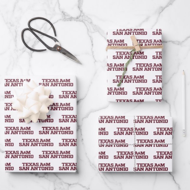 Texas A&M San Antonio Wrapping Paper Sheets (Front)