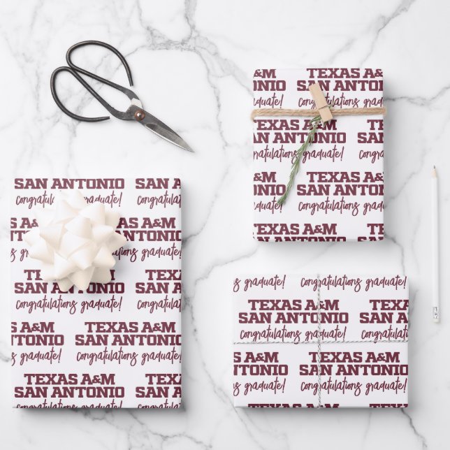 Texas A&M San Antonio Wrapping Paper Sheets (Front)