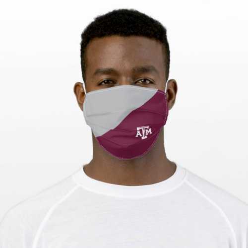Texas AM University Color Block Adult Cloth Face Mask