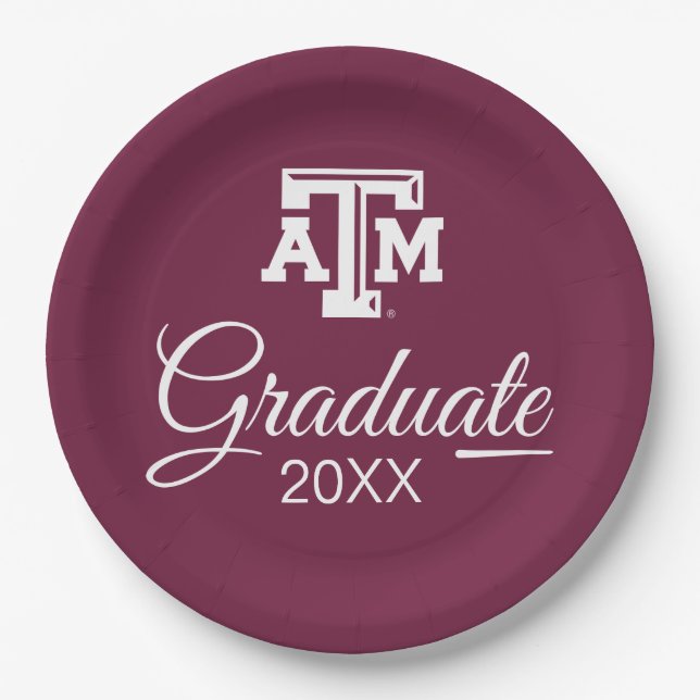 Texas A&M University Graduate Paper Plates (Front)