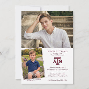 Texas A&M University Graduation Invitation