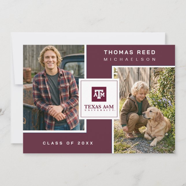Texas A&M University Graduation Invitation (Front)