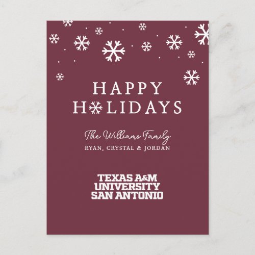 Texas AM University_San Antonio Holiday Postcard