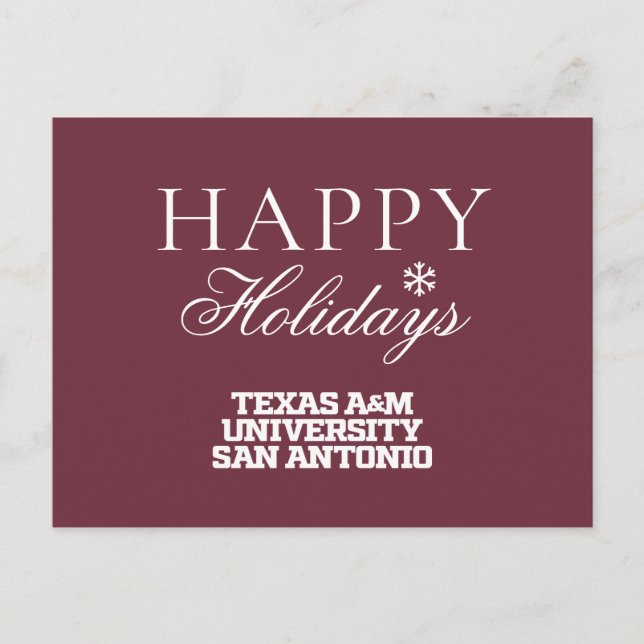 Texas A&M University-San Antonio Holiday Postcard (Front)