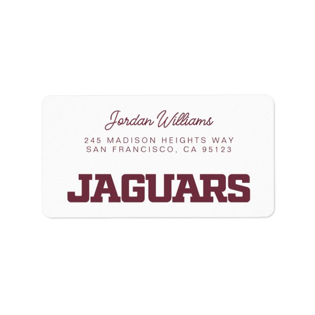 Texas A&M University-San Antonio Jaguars Label (Front)