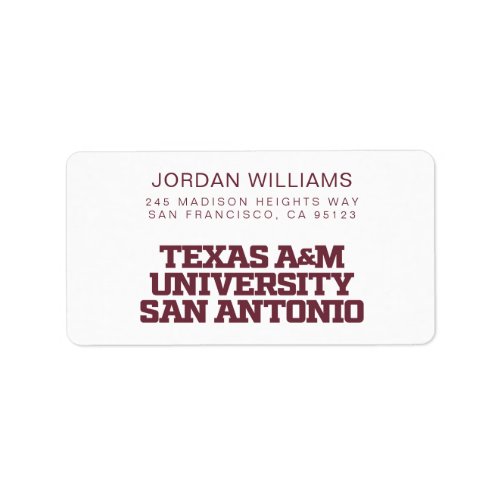 Texas AM University_San Antonio Label