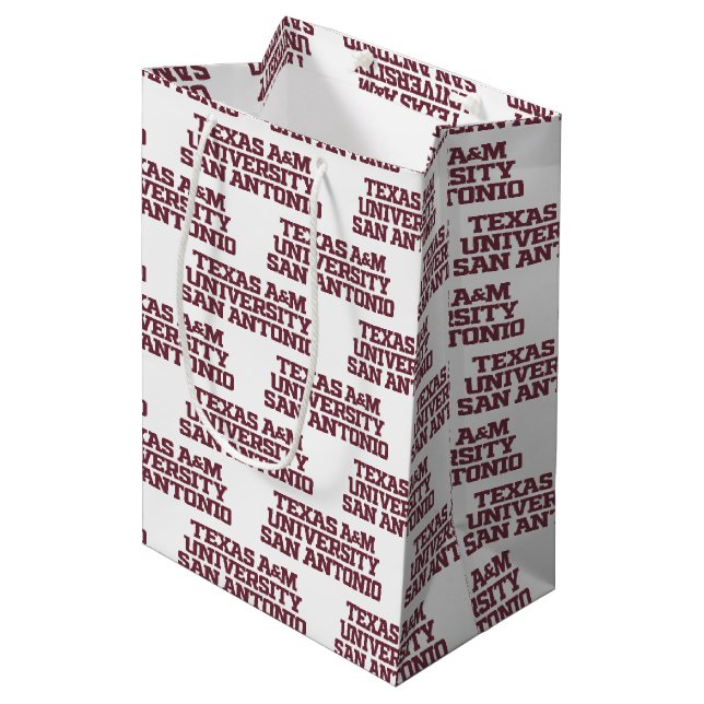 Texas A&M University-San Antonio Medium Gift Bag (Front Angled)
