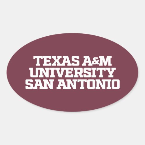 Texas AM University_San Antonio Oval Sticker