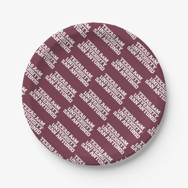 Texas A&M University-San Antonio Paper Plates (Front)