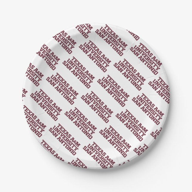 Texas A&M University-San Antonio Paper Plates (Front)