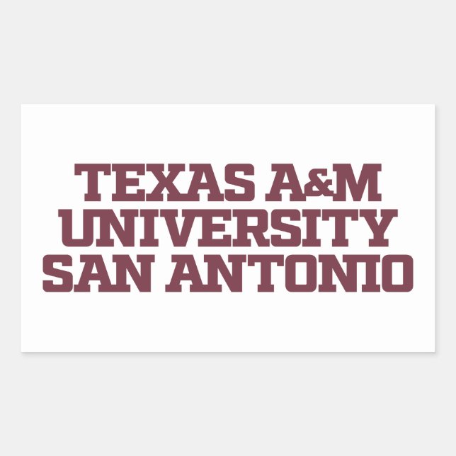 Texas A&M University-San Antonio Rectangular Sticker (Front)
