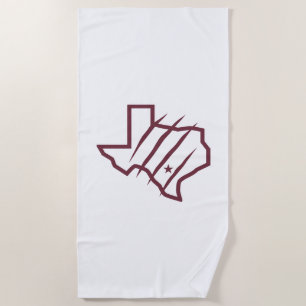 Texas A&M University-San Antonio State Logo Beach Towel
