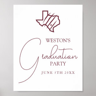 Texas A&M University-San Antonio State Logo Poster